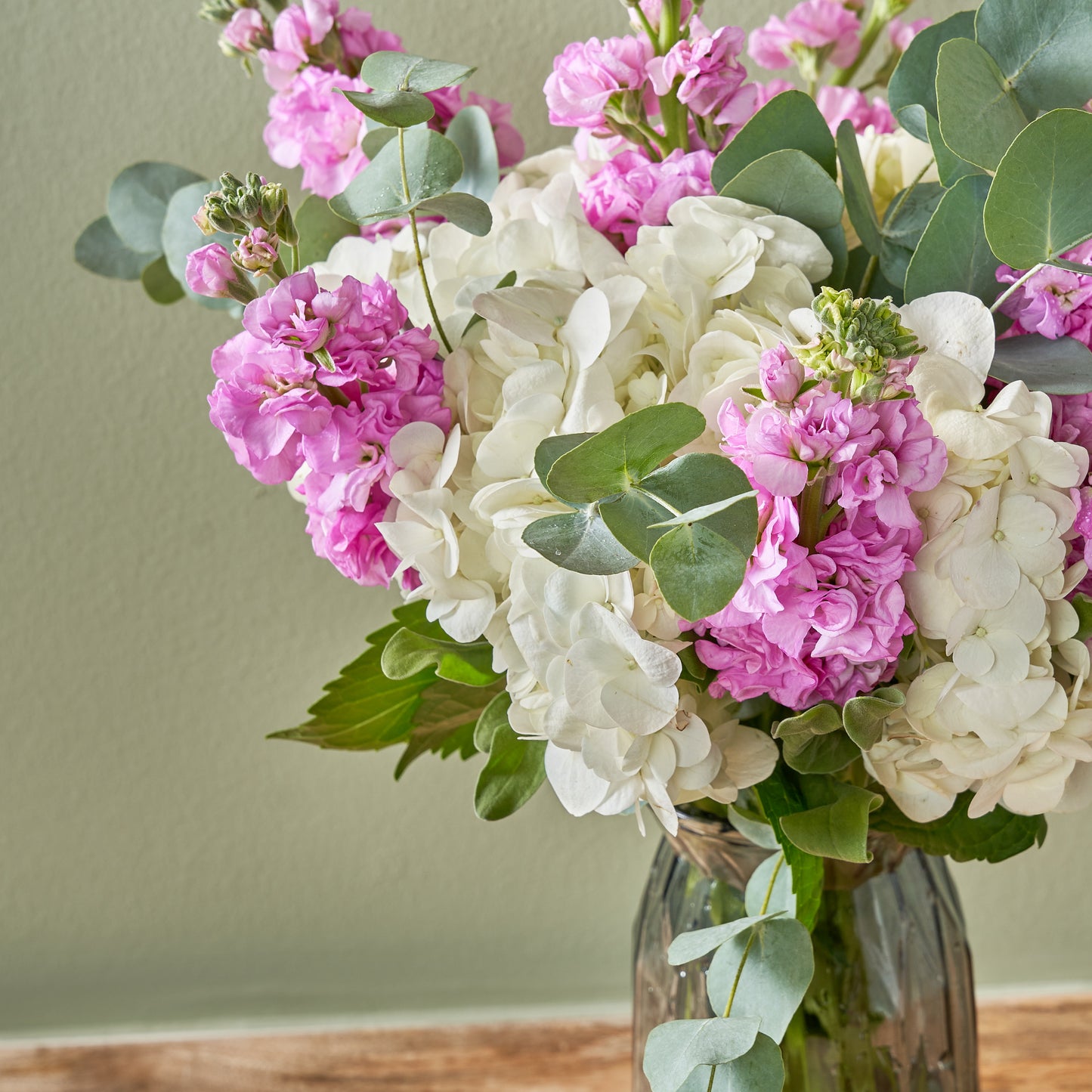 "Hydrangea Love" Flowers in a Vase