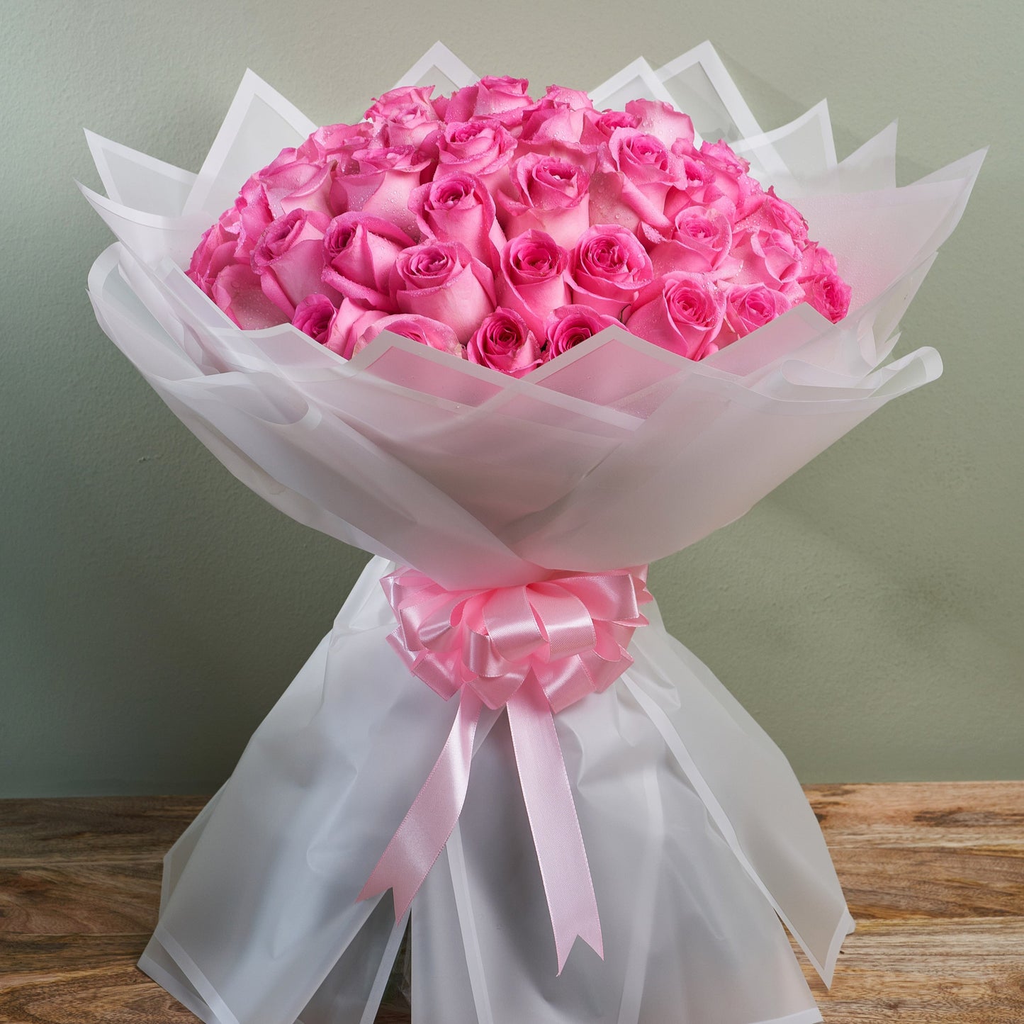"Flowers of Love" 50 Pink Roses
