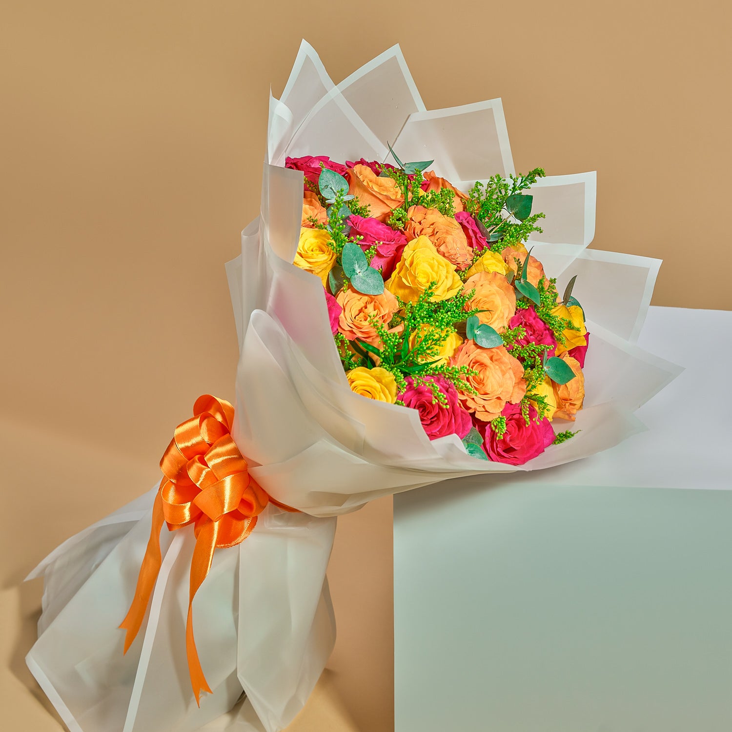 "Summer Hush" Mixed Roses Bouquet