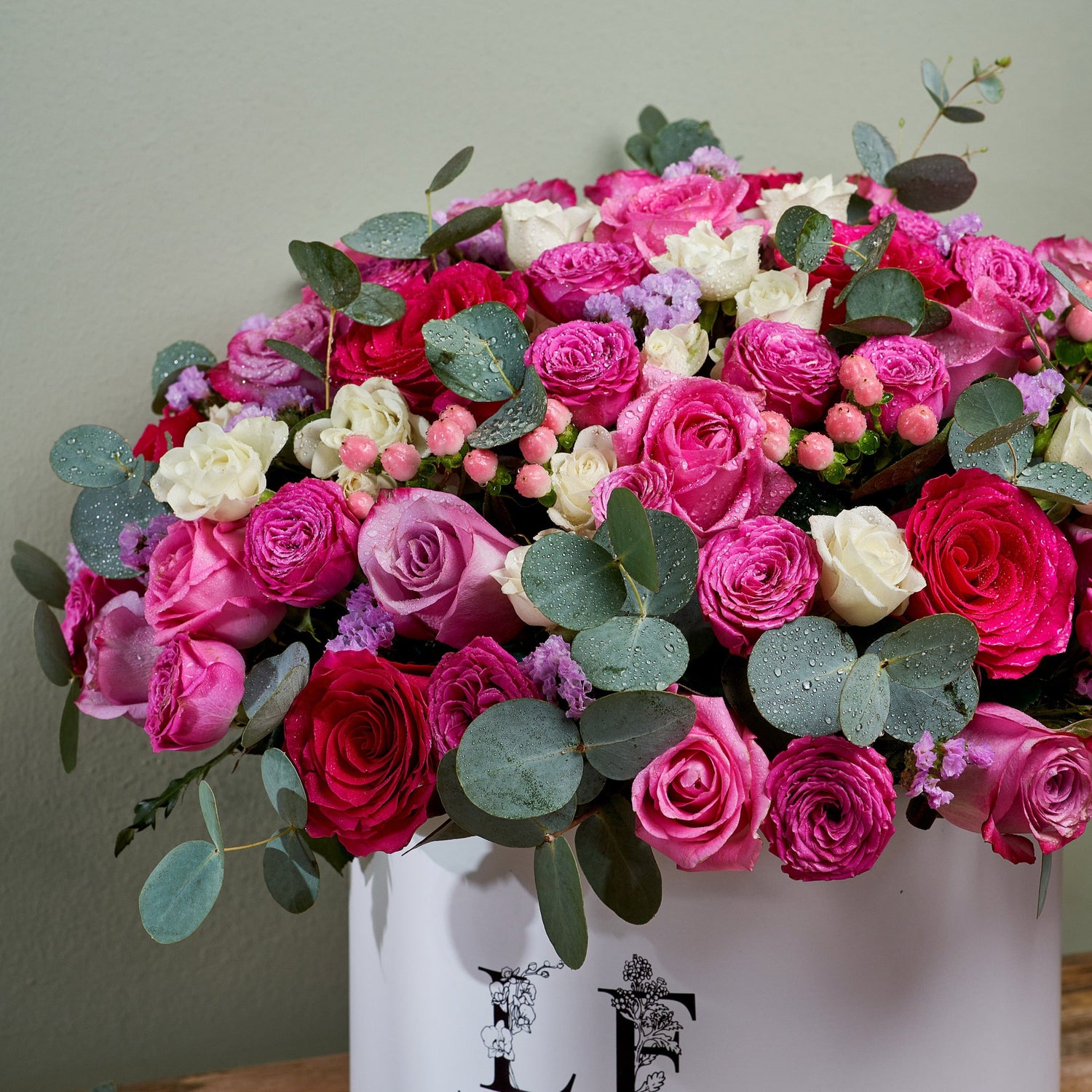 &quot;Amber Adoration&quot; Mixed Roses Flower Box