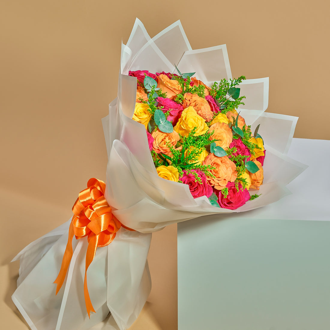 "Summer Hush" Mixed Roses Bouquet