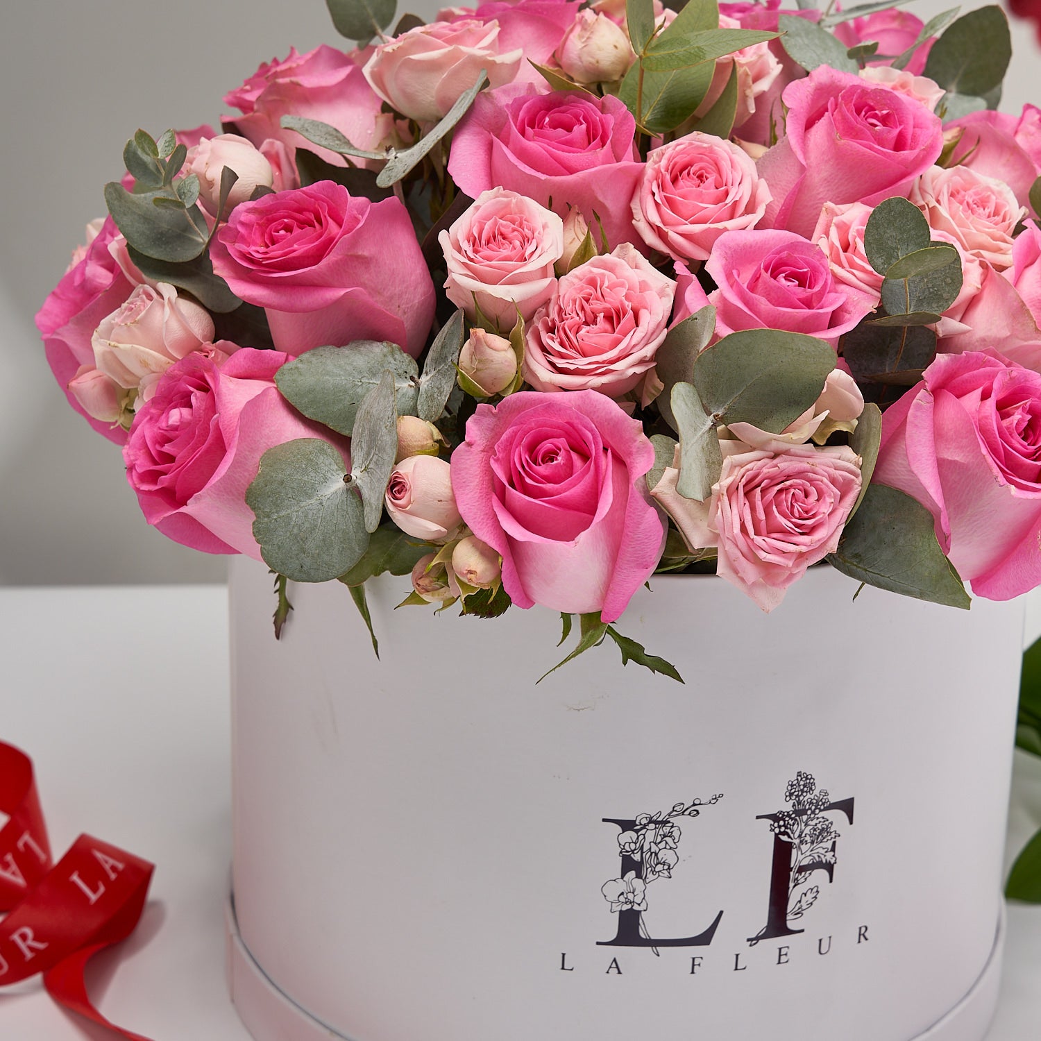 &quot;My Valentine&quot; Pink Roses Flower Box