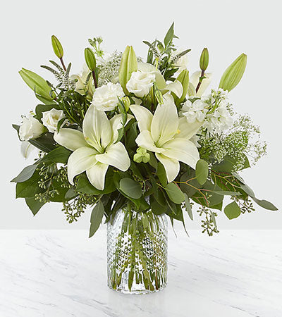 &quot;Winter White&quot; White Lilies in a Vase