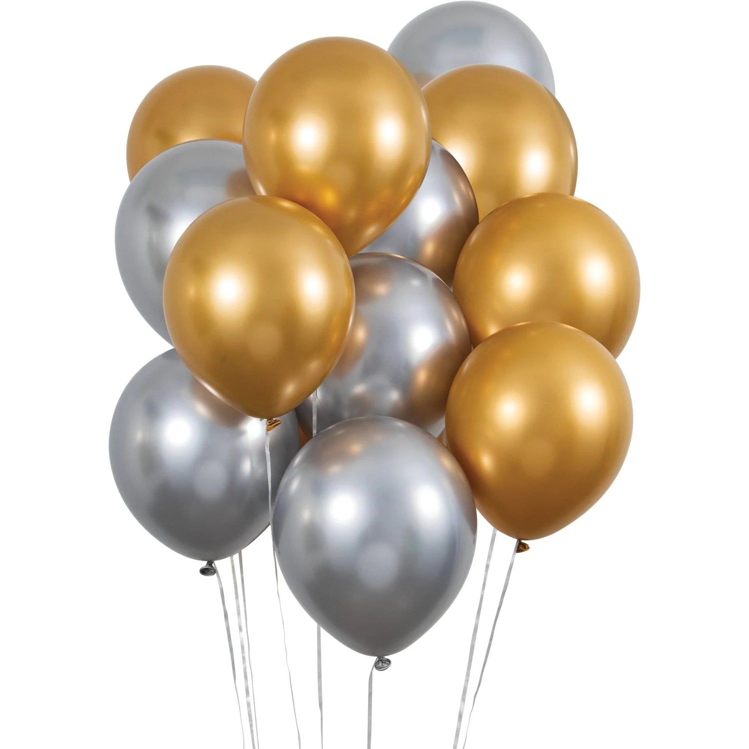 Gold &amp; Silver Chrome Balloons